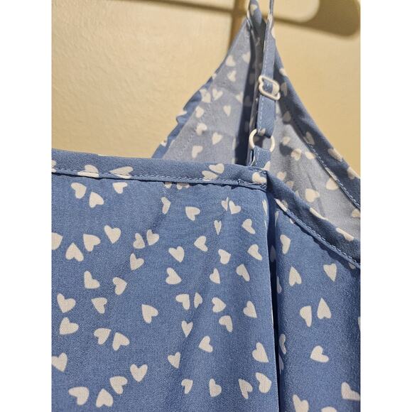 PatPat Women's Blue Heart Print Ruffle Dress - Picture 6 of 11